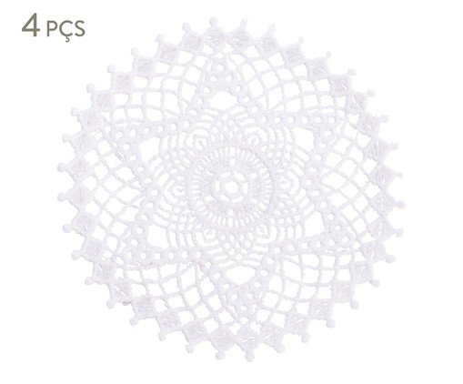 Jogo de Porta Copos Starflower Branco, Branco | WestwingNow