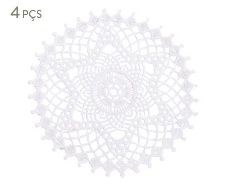 Jogo de Porta Copos Starflower Branco | Westwing