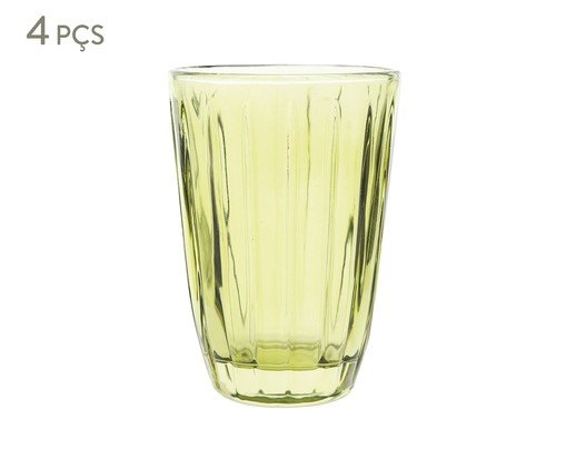 Jogo de Copos Altos Vidro Verde - 310ml, Verde | WestwingNow