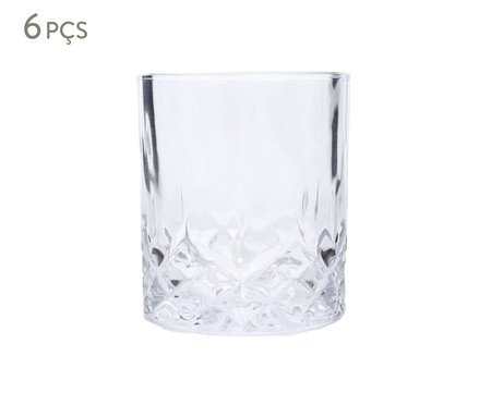 Jogo de Copos Whisky Vidro Incolor - 320ml | Westwing