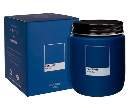 Vela Perfumada de Pote Blue Lotus Pantone - 170g | WestwingNow