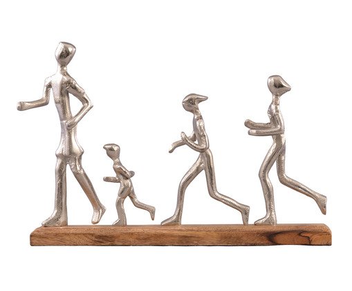 Escultura Familia Correndo Prata, silver or metallic | WestwingNow