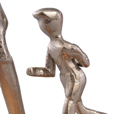 Escultura Familia Correndo Prata | Westwing