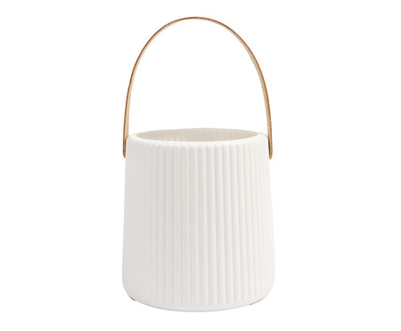 Vaso Stripes Cilinder Branco