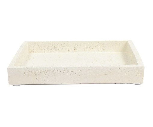 Bandeja Retangular Stone Classic Branco, white | WestwingNow