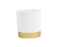 Vaso Stripes Gold Base Branco e Dourado, white | WestwingNow