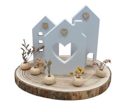 Decor Mesa Small Town Natural e Branco | Westwing
