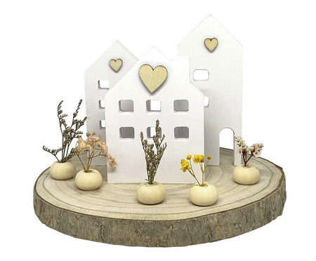 Decor Mesa Small Town Natural e Branco