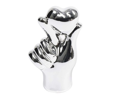 Enfeite  Finger Heart Silver, silver or metallic | WestwingNow