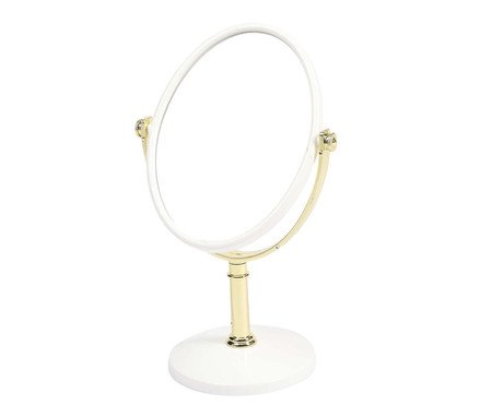 Espelho Oval Mesa Modern Branco e Gold | Westwing