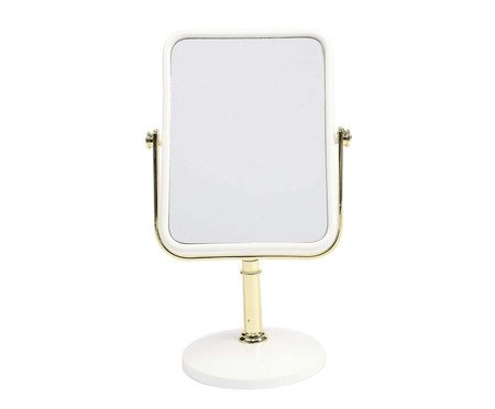 Espelho Retangular Mesa Modern Branco e Gold | Westwing