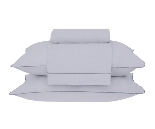 Jogo De Lençol Percal Basic Percalle Penteado Cinza, grey | WestwingNow
