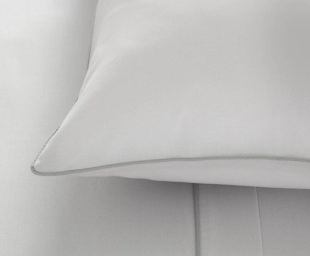 Jogo De Lençol Percal Basic Percalle Penteado Cinza | Westwing