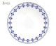 Jogo de Pratos Rasos em Porcelana Evori - Azul, Branco,Azul | WestwingNow
