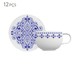 Jogo de Xícaras para Chá em Porcelana Evori - 06 Pessoas, Branco,Azul | WestwingNow