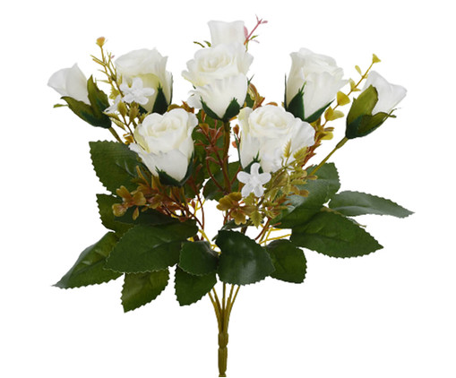 Buquê de Flores em Seda Rosa Silvestre - Creme, Branco | WestwingNow