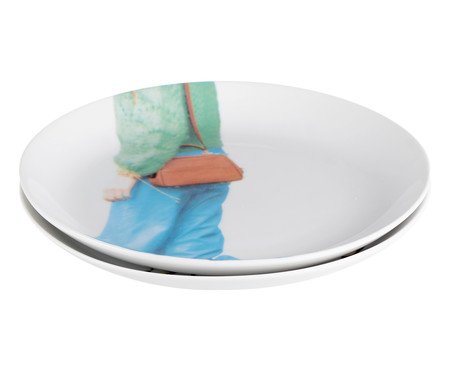 Prato para Sobremesa em Porcelana Elza - Azul | WestwingNow