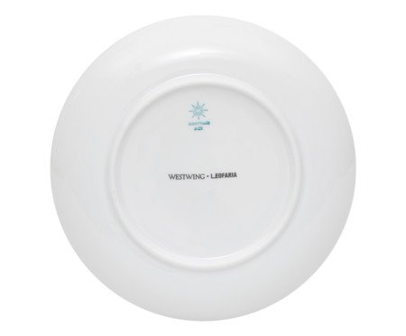 Prato para Sobremesa em Porcelana Sarah - Azul | WestwingNow