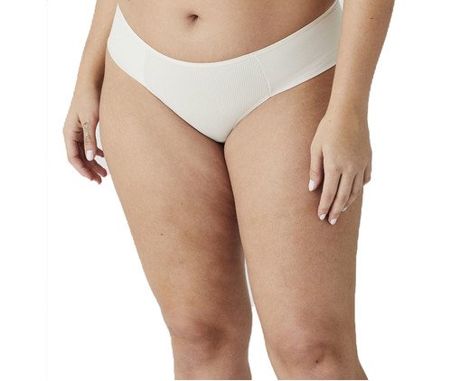 Calcinha Biquíni Double Back Natural, Branco | WestwingNow