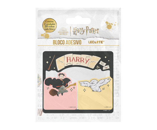 Conjunto com 3 Blocos Adesivos Harry Potter, Colorido | WestwingNow