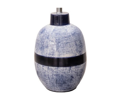 Base para Abajur Artisano Cromado e Azul, Azul | WestwingNow