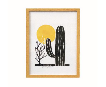 Quadro Xilogravura Mandacaru | Westwing