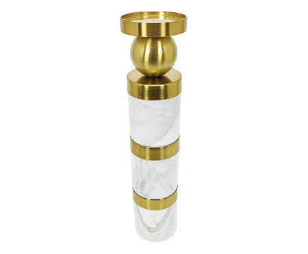 Castiçal Sankt Branco e Dourado | Westwing