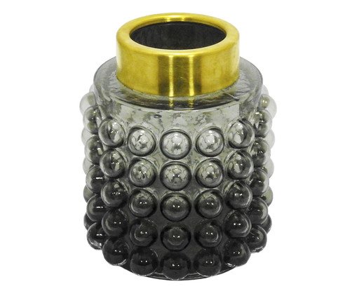 Vaso Robson Fumê e Metal, Verde | WestwingNow