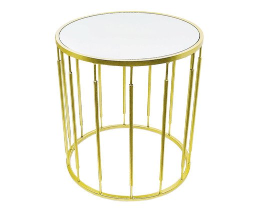 Mesa Auxiliar Pequena Dourado, Dourado | WestwingNow