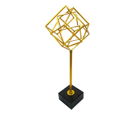 Adorno Abstrata Dourado e Preta | Westwing