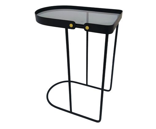 Mesa Auxiliar em Metal, Preto | WestwingNow