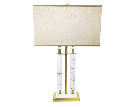 Abajur Dourado e Branco Bivolt | Westwing