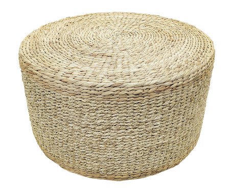 Puff em Fibra Natural e Casca de Folha