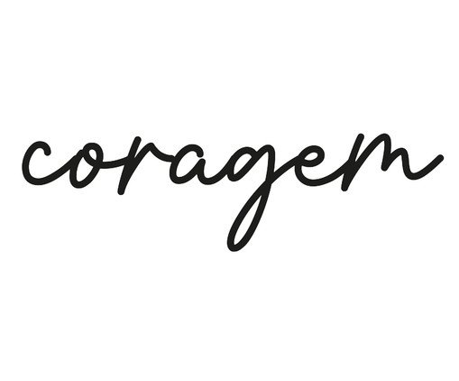 Palavra De Parede Coragem, Preto | WestwingNow