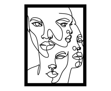 Quadro Vazado Rostos | Westwing