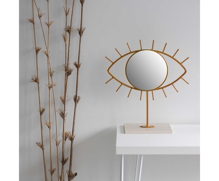 Espelho de Mesa Olho Jared - Dourado | WestwingNow