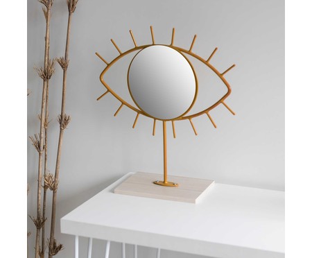 Espelho de Mesa Olho Jared - Dourado | WestwingNow