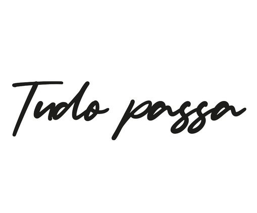 Frase De Parede Tudo Passa, Preto | WestwingNow