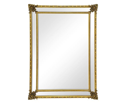 Espelho com Moldura Wood Dourado, Dourado | WestwingNow