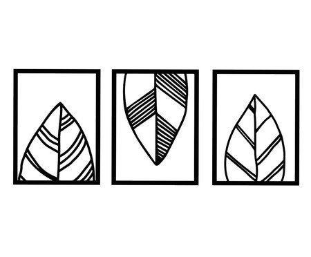Jogo de Quadros Vazados Folhagem | Westwing