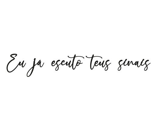 Frase De Parede Teus Sinais, Preto | WestwingNow
