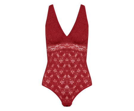 Body De Renda Vermelho Terra | Westwing