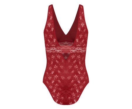 Body De Renda Vermelho Terra | Westwing