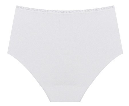 Calcinha Hot Pants Alta Cobertura Branco | Westwing