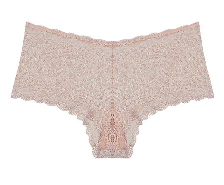Calcinha Tanga Brasileira De Renda Bege Essence | Westwing
