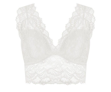 Corselet Top com Bojo sem Aro Off White