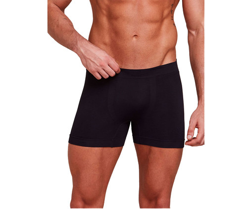 Cueca Boxer sem Costura em Microfibra Preto, Preto | WestwingNow