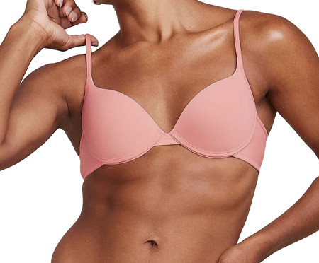 Sutiã Push Up com Bojo Soft Básico Rosa