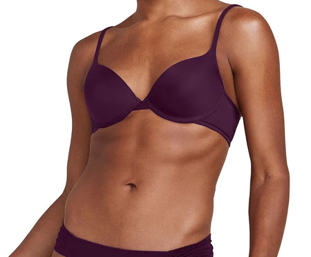 Sutiã Push Up com Bojo Soft Básico Roxo