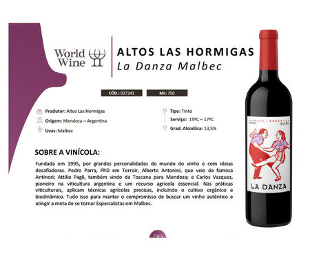 Vinho Tinto Altos Las Hormigas La Danza Malbec | WestwingNow